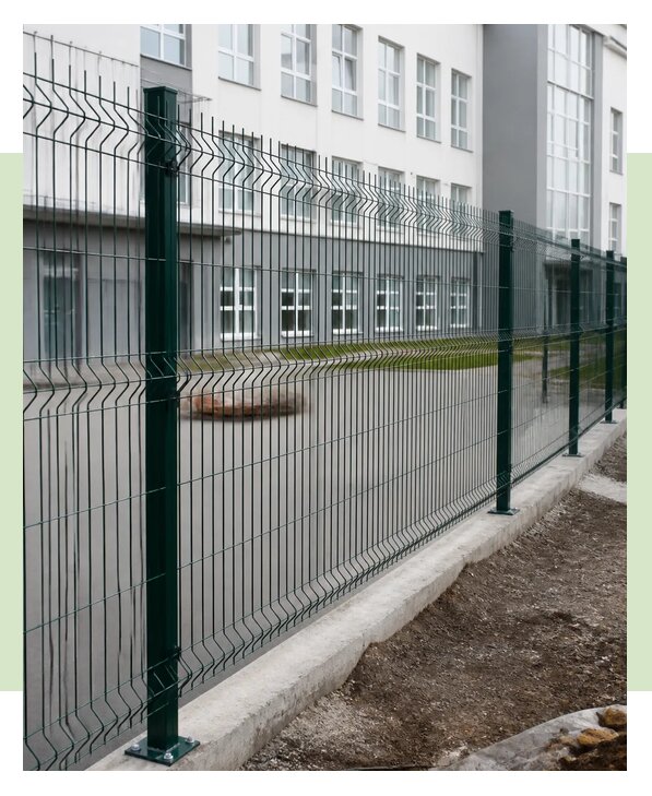 Установка 3Д забора для школы и прилегающей территории в Белгороде